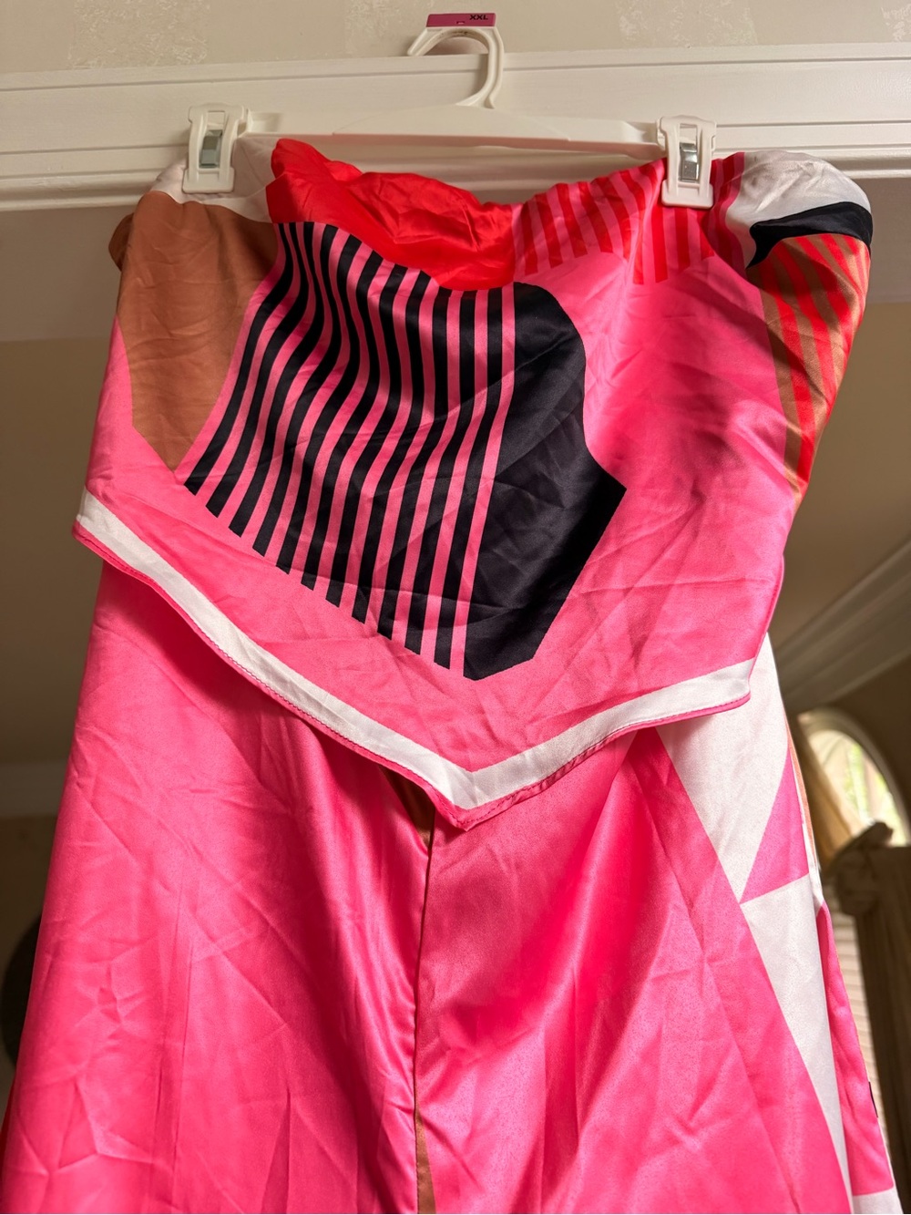 Vibrant Pink Strapless Wide-Leg Jumpsuit - Picture 3 of 8